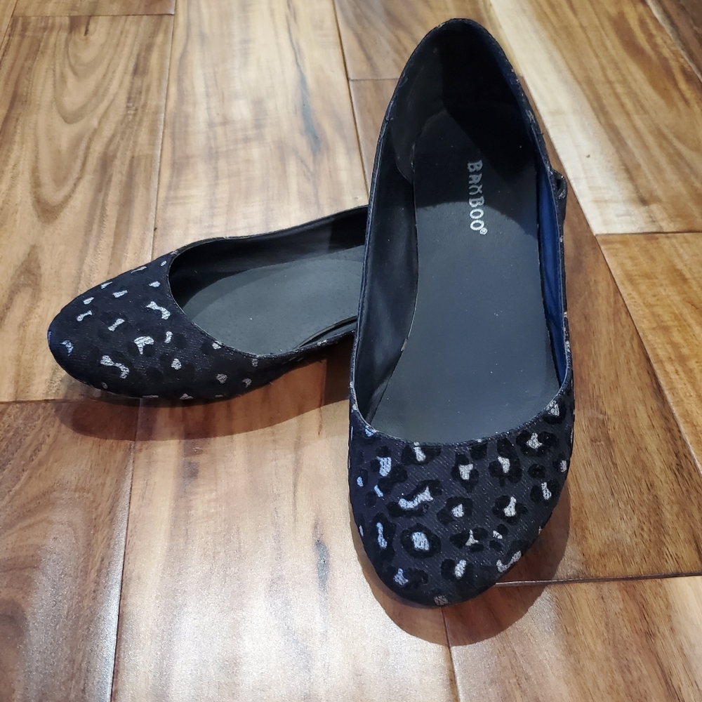 Cute leopard print slip on shoes
